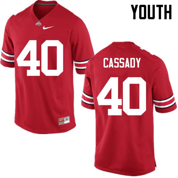 Ohio State Buckeyes #40 Howard Cassady Youth Stitch Jersey Red